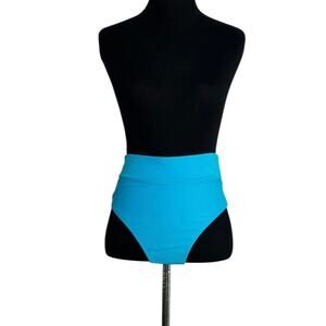 Blue High Waisted Bikini Bottom Swimwear Size M